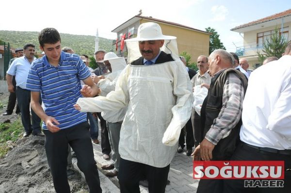 OĞUL ARI DAĞITIMI AKDOĞAN KÖYÜNDE YAPILDI