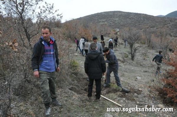 KIZILCAHAMAM'DA 400 ÇAM FİDANI TOPRAKLA BULUŞTU