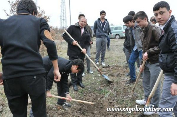 KIZILCAHAMAM'DA 400 ÇAM FİDANI TOPRAKLA BULUŞTU