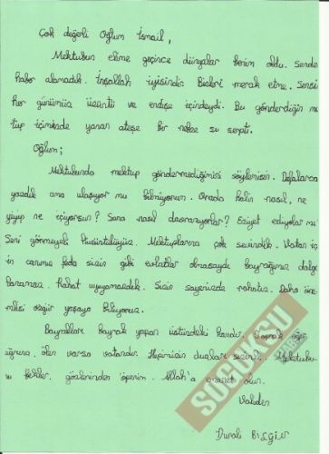 VEFALI ÖĞRENCİLERİN MEKTUPLARI