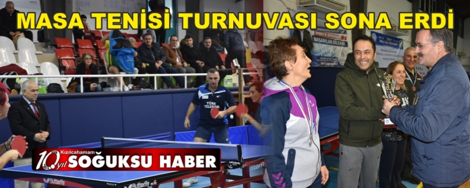  12. VETERAN MASA TENİSİ TURNUVASI SONA ERDİ