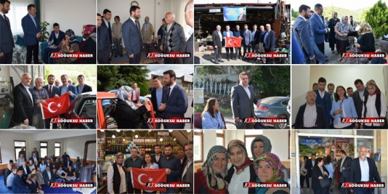 AK PARTİ ESNAF, MAHALLE VE EV ZİYARETLERİNDE BULUNDU