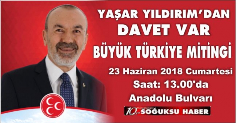 YAŞAR YILDIRIM'DAN DAVET