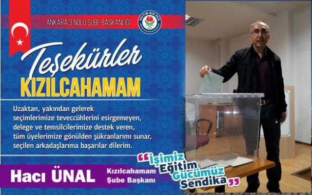 HACI ÜNAL TEKRAR BAŞKAN SEÇİLDİ