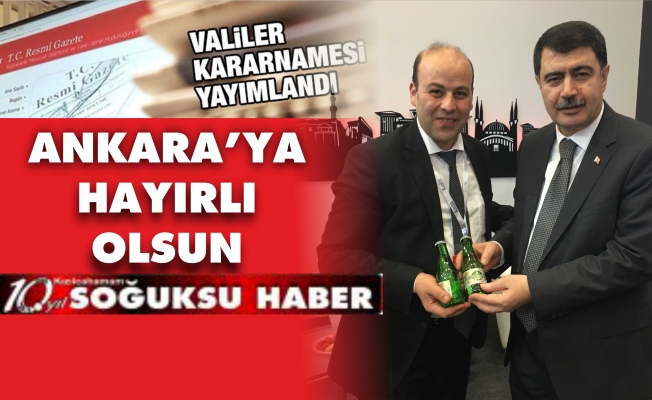 VASİP ŞAHİN ANKARA VALİSİ OLDU