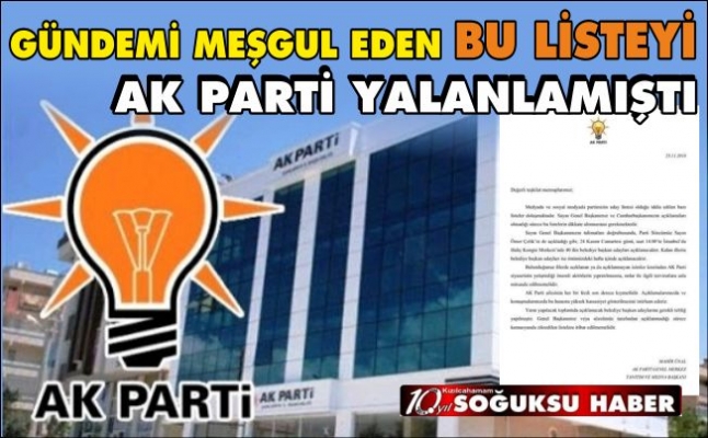 AK PARTİ YALANLAMIŞTI NEDEN GÜNDEME GELDİ