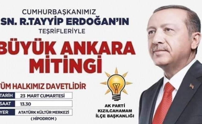 CUMHUR İTTİFAKI ANKARA MİTİNGİNE DAVET