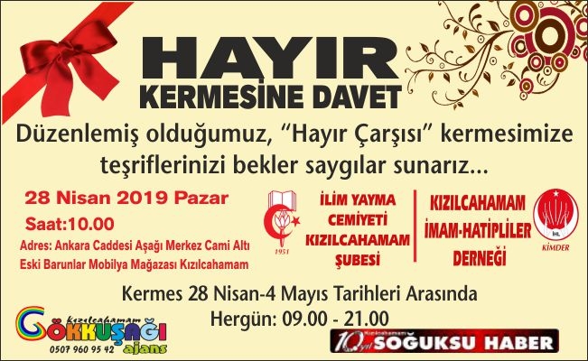 KERMES PAZAR GÜNÜ AÇILIYOR