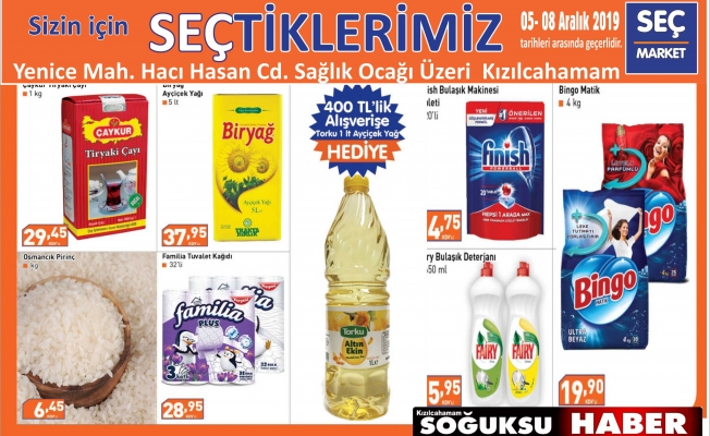 SEÇ MARKETİN SİZİN İÇİN ŞEÇTİKLERİ