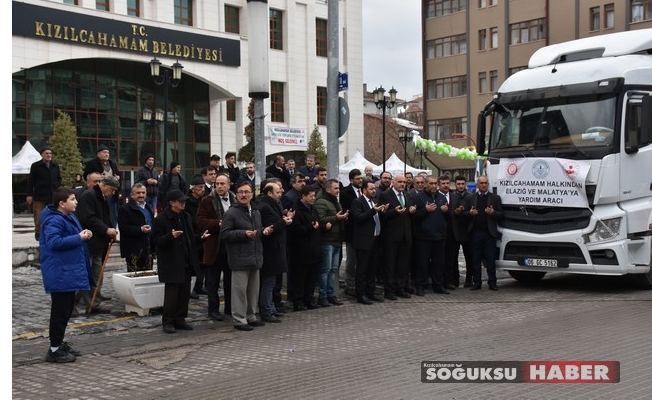 KIZILCAHAMAM İKİNCİ YARDIM TIR'INI DUALARLA UĞURLADI