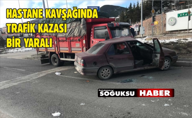 KIZILCAHAMAM IŞIKLARDA TRAFİK KAZASI BİR YARALI