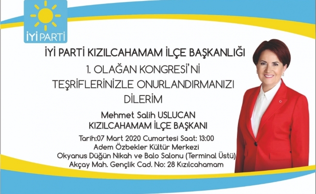 İYİ PARTİDEN KONGREYE DAVET