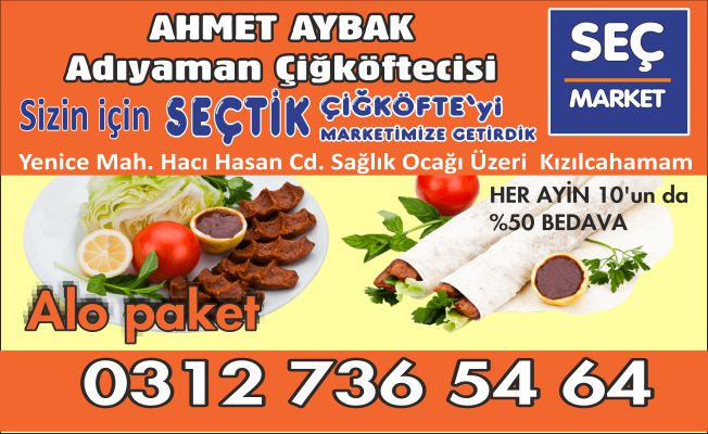 ÇİĞKÖFTELER SEÇ MARKETTEN