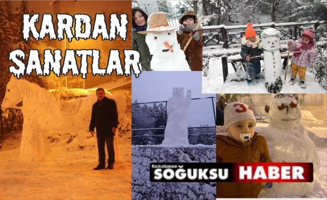 KAR YAĞIŞI SANATA DÖNÜŞTÜ