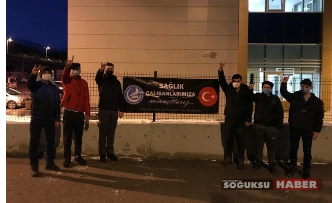 ÜLKÜ OCAKLARINDAN TEŞEKKÜR PANKARTI