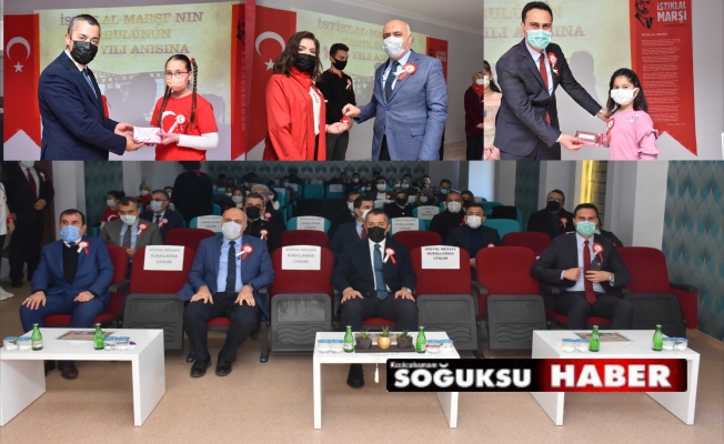 İSTİKLAL MARŞINI ENGÜZEL OKUYANLAR ÖDÜLLENDİRİLDİ