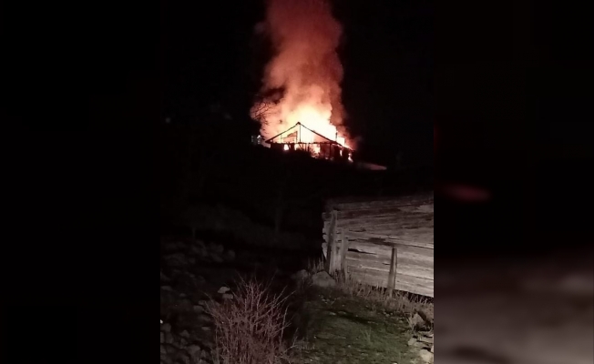 ÇAMLIDERE'YE BAĞLI OZMUŞ KÖYÜNDE YANĞIN ÇIKTI.