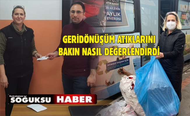 GERİDÖNÜŞÜM ATIKLARIYLA ÖRNEK BİR DAVRANIŞ SERGİLEDİ