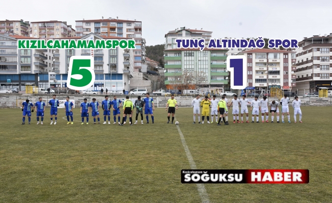 KIZILCAHAMAMSPOR RAKİBİNE 5 ATTI