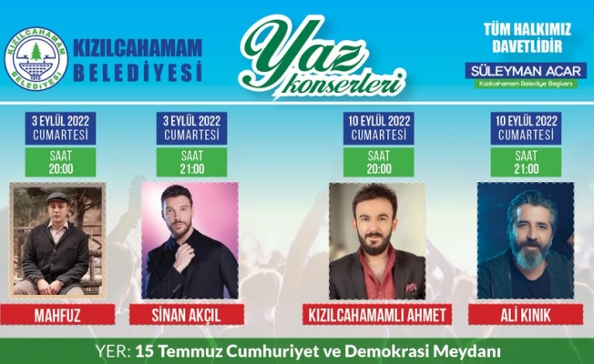 KONSERLER YARIN BAŞLIYOR