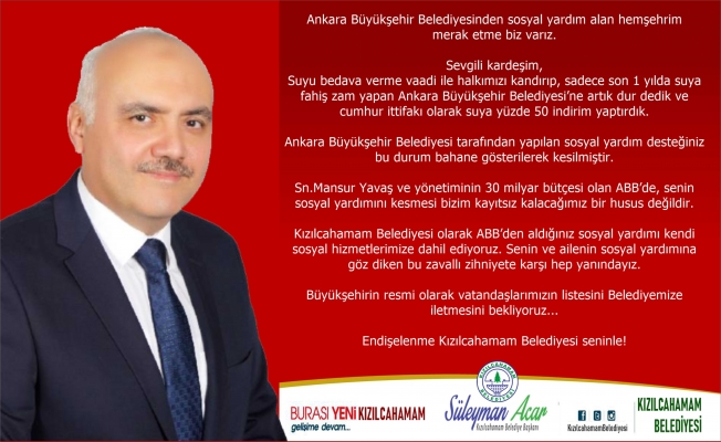 BAŞKAN ACAR İSİM LİSTELERİNİ İSTEDİ