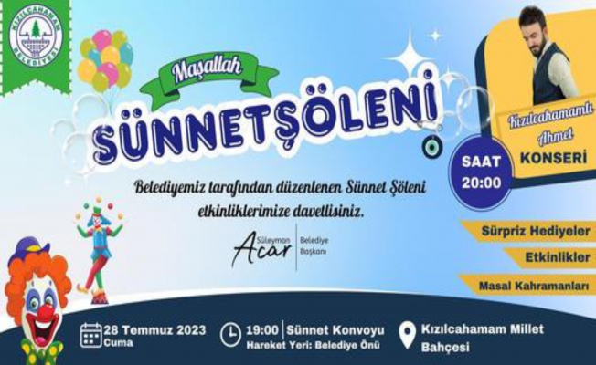 SÜNNET ŞÖLENİNE DAVET