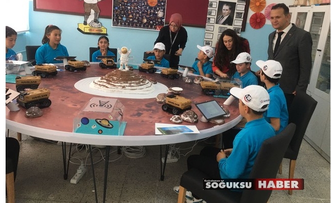 MÜHENDİS ÇOCUK MARSTA BARKAN ÖĞRENCİLERLE BULUŞTU