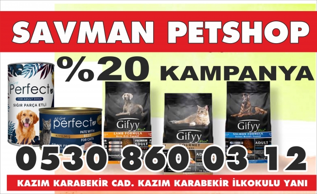 SAVMAN PETSHOP'TA İNDİRİM