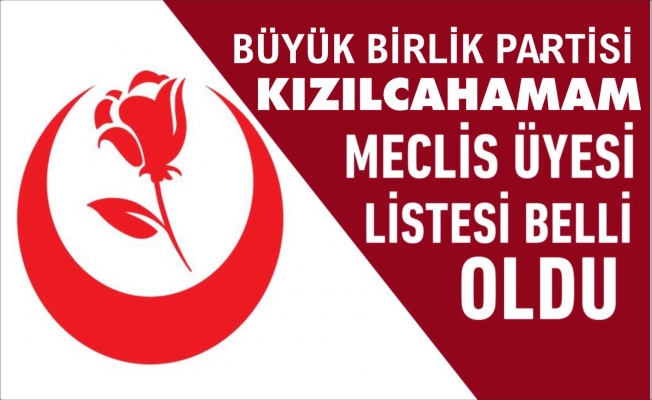 BBP BELEDİYE MECLİS ÜYESİ TAM LİSTESİ