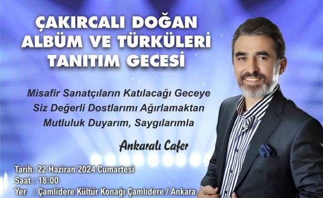 CAFER DİNÇ YENİ ALBÜM İÇİN TANITIM GECESİ DÜZENLİYOR
