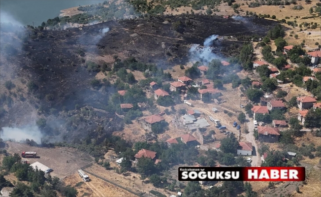 SARAY MAHALLESİNE ULAŞAN YANGIN SÖNDÜRÜLDÜ