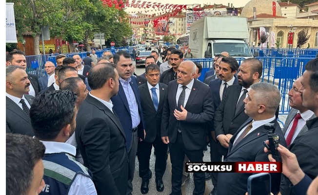 BAKAN MURAT KURUM KIZILCAHAMAM BÜYÜK KAPLICADA İNCELEMELERDE BULUNDU