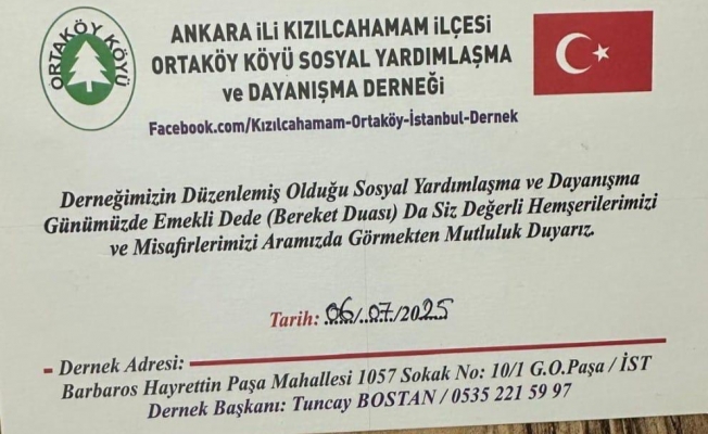 ORTA KÖY BEREKET DUASINA DAVET