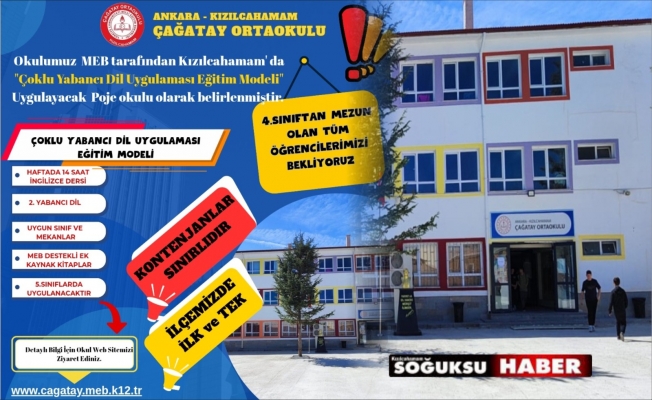 ÇAĞATAY ORTAOKULU YABANCI DİL'DE MODEL OKUL SECİLDİ