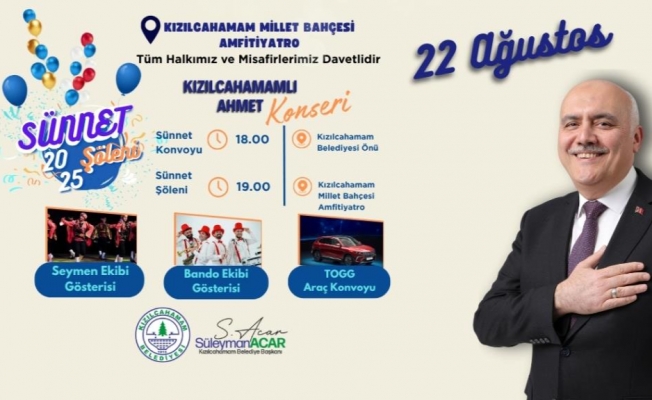 KIZILCAHAMAM'DA GELENEKSEL SÜNNET ŞÖLENİ