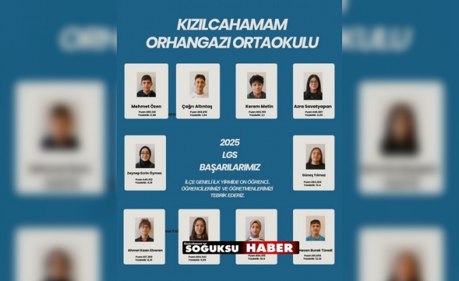 ORHANGAZİ ORTAOKULU'NUN LGS BAŞARISI