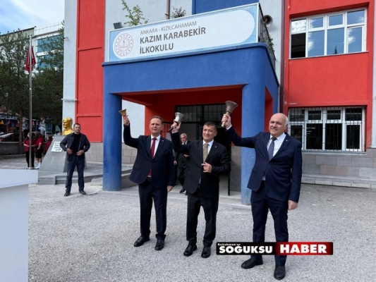 KIZILCAHAMAM'DA İLK DERS ZİLİ ÇALDI