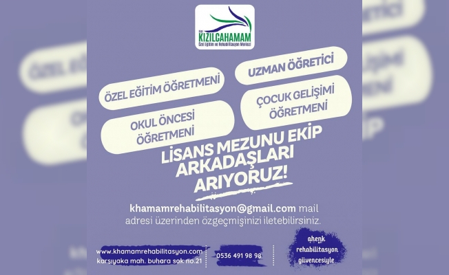 ÖZEL EĞİTİM MESLEK PERSONELİ ARANIYOR