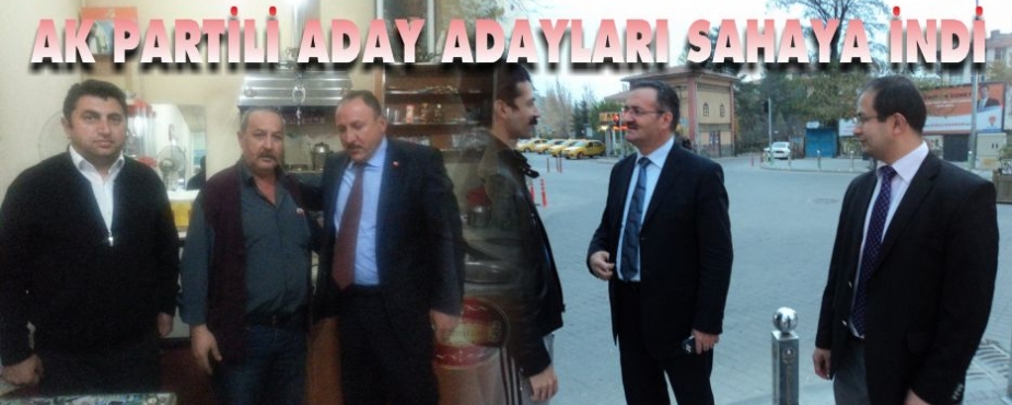 AK PARTİ ADAY ADAYLARI SAHAYA İNDİ