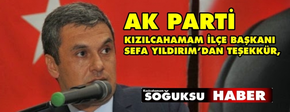  SEFA YILDIRIM TEŞEKKÜR ETTİ