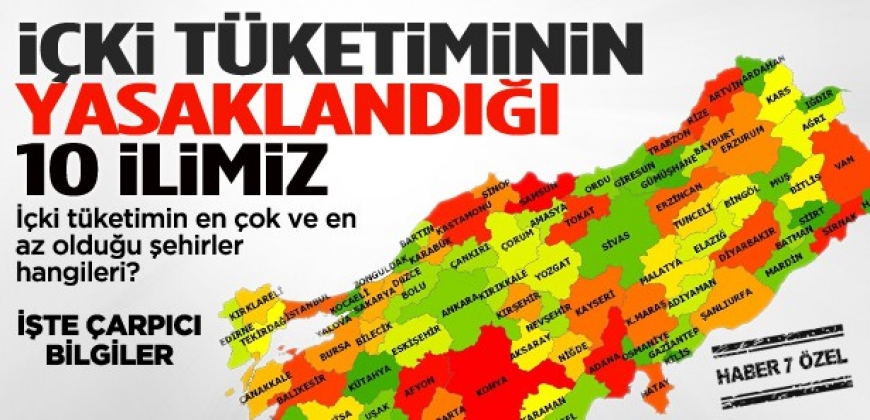 ALKOL TÜKETİMİNİN YASAK OLDUĞU İLLER