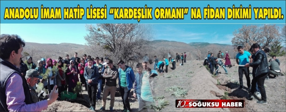 ANADOLU İMAM HATİP LİSESİ “KARDEŞLİK ORMANI” NA FİDAN DİKİMİ YAPILDI.