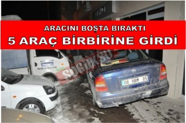   ANKARA CADDESİ ÜZERİNDE ZİNCİRLEME TRAFİK KAZASI