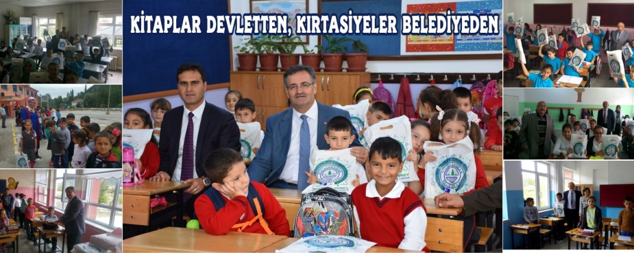 BELEDİYEDEN KIRTASİYE DESTEĞİ