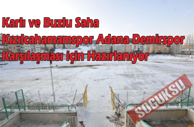 BUZ TUTAN YEŞİL SAHADA KAR TEMİZLEME ÇALIŞMALARI SÜRÜYOR