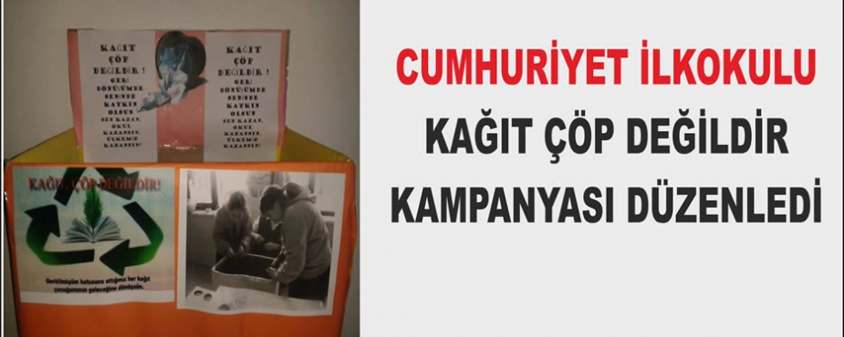 CUMHURİYET İLKOKULU'NDAN YENİ PROJE