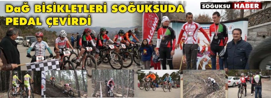 DAĞ BİSİKLETLERİ SOĞUKSUDA YARIŞTI