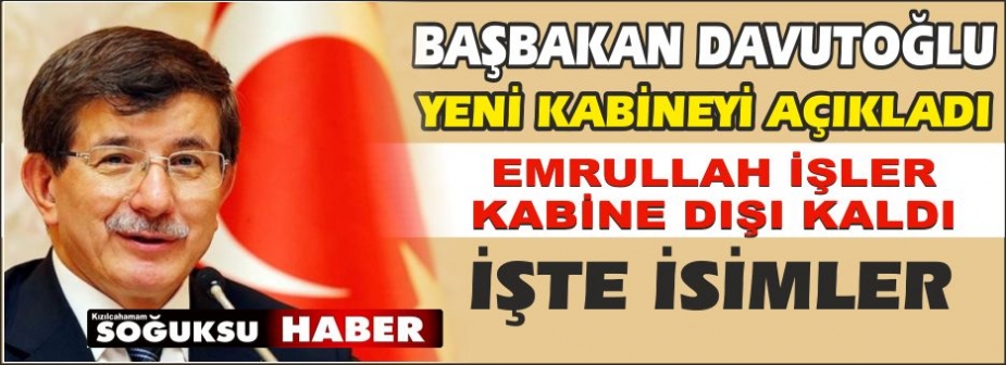 DAVUTOĞLU KABİNEYİ AÇIKLADI