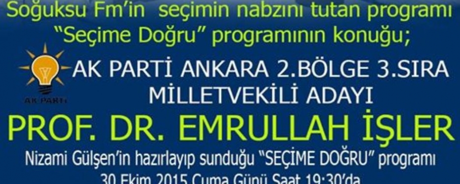 EMRULLAH İŞLER SOĞUKSU FM'DE