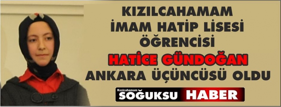 HATİCE ANKARA 3. OLDU